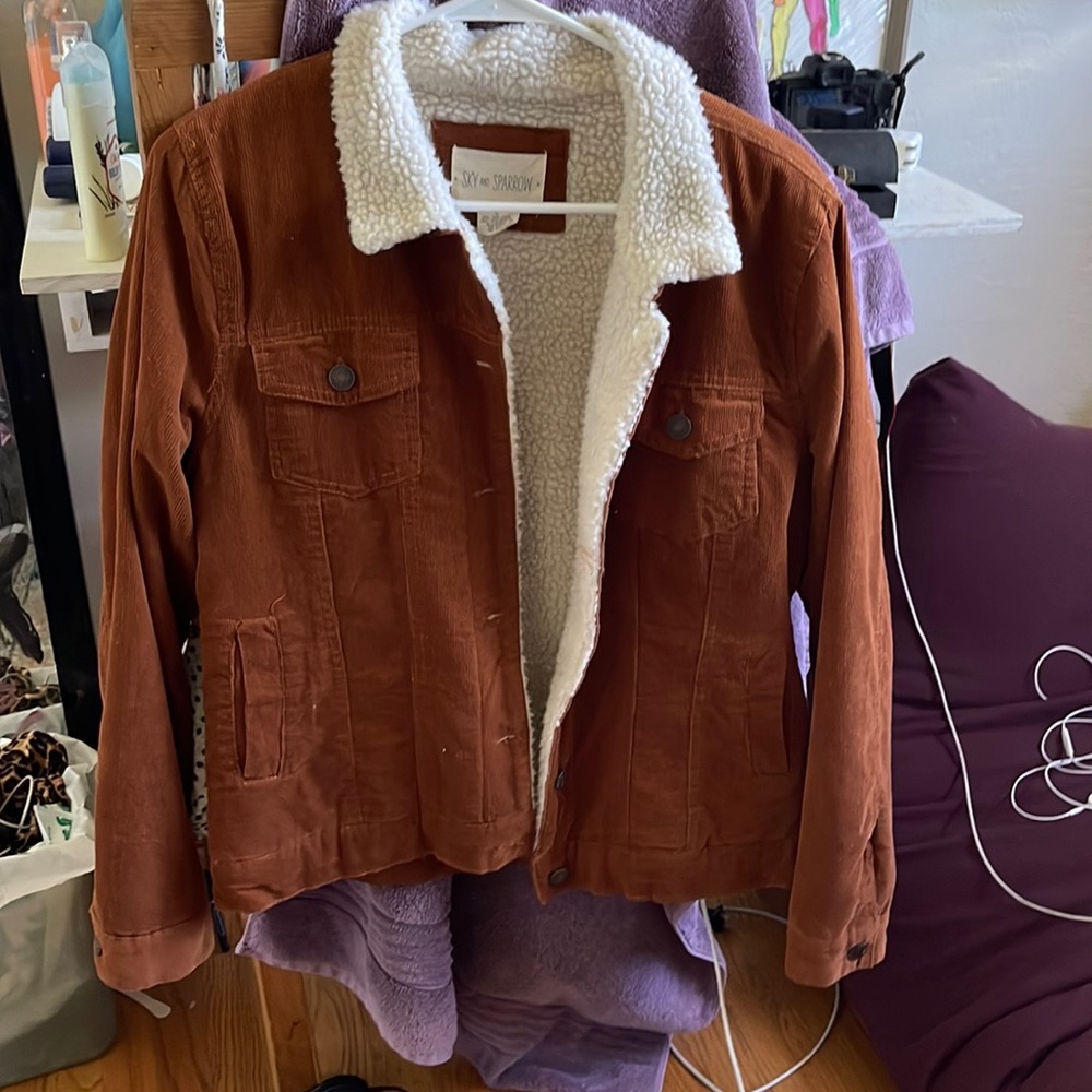 Corduroy warm jacket